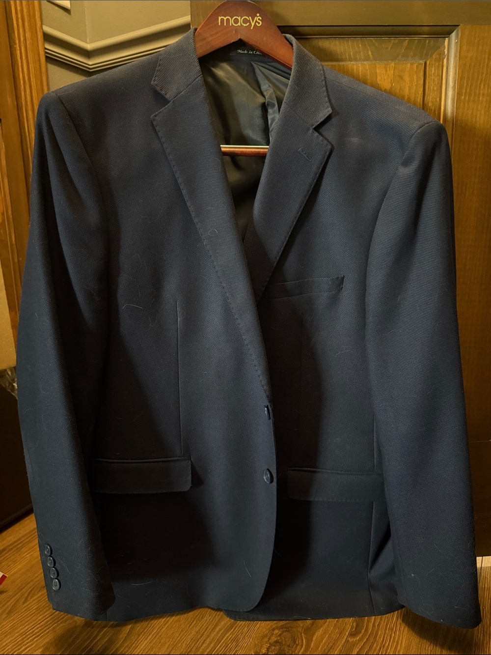 Calvin Klein Navy Single-Breasted Sport Coat size 46R Brand New